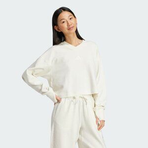 NWT Adidas Ribbed V-neck Sweatshirt White - M